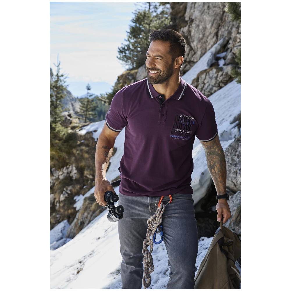 Jan Vanderstorm Poloshirt FRETU dunkelrot Großer Ausverkauf