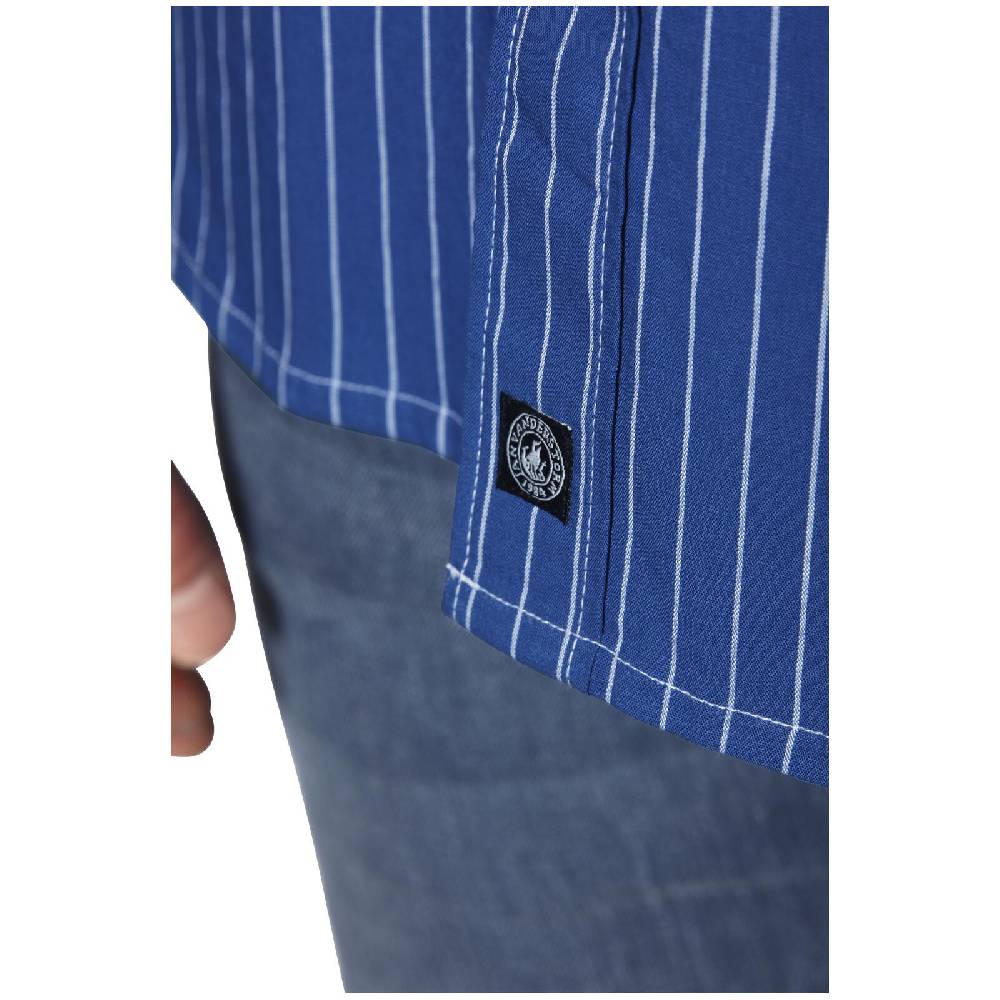 Jan Vanderstorm Streifenhemd PERTTU royal blau Begrenztes Angebot