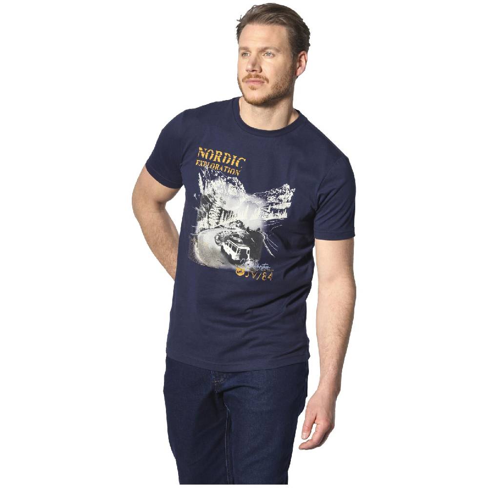 Jan Vanderstorm T-Shirt HAKSE dunkelblau Preisnachlass