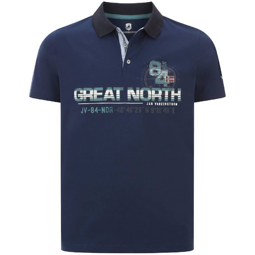Jan Vanderstorm Poloshirt GIZUR royal blau Jubiläumsangebot
