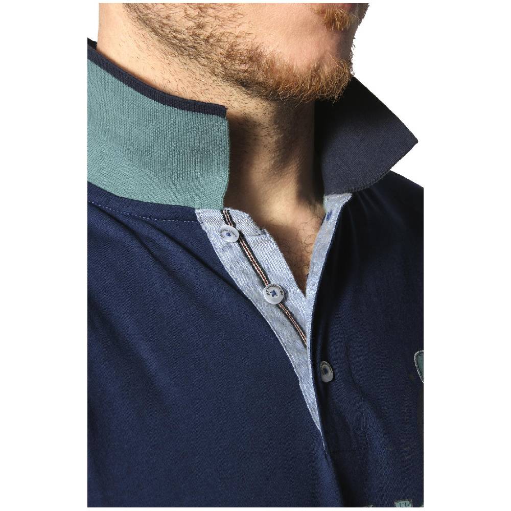 Jan Vanderstorm Poloshirt GIZUR royal blau Jubiläumsangebot
