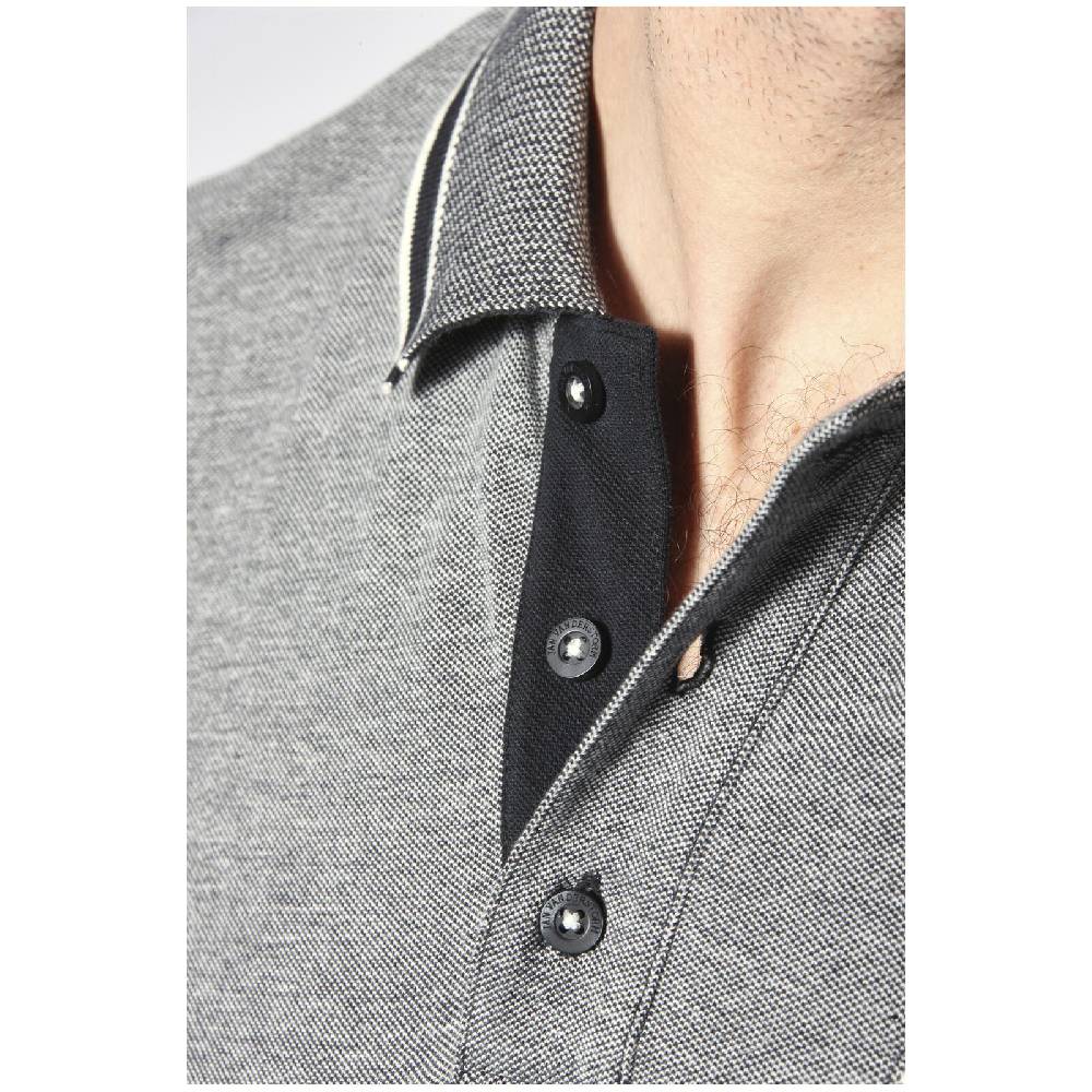 Jan Vanderstorm Poloshirt RIGHER schwarz melange Räumungsverkauf