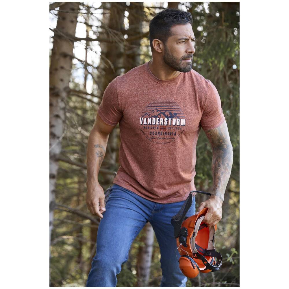 Jan Vanderstorm T-Shirt FINNMARVIN dunkelrot melange Riesige Ersparnisse
