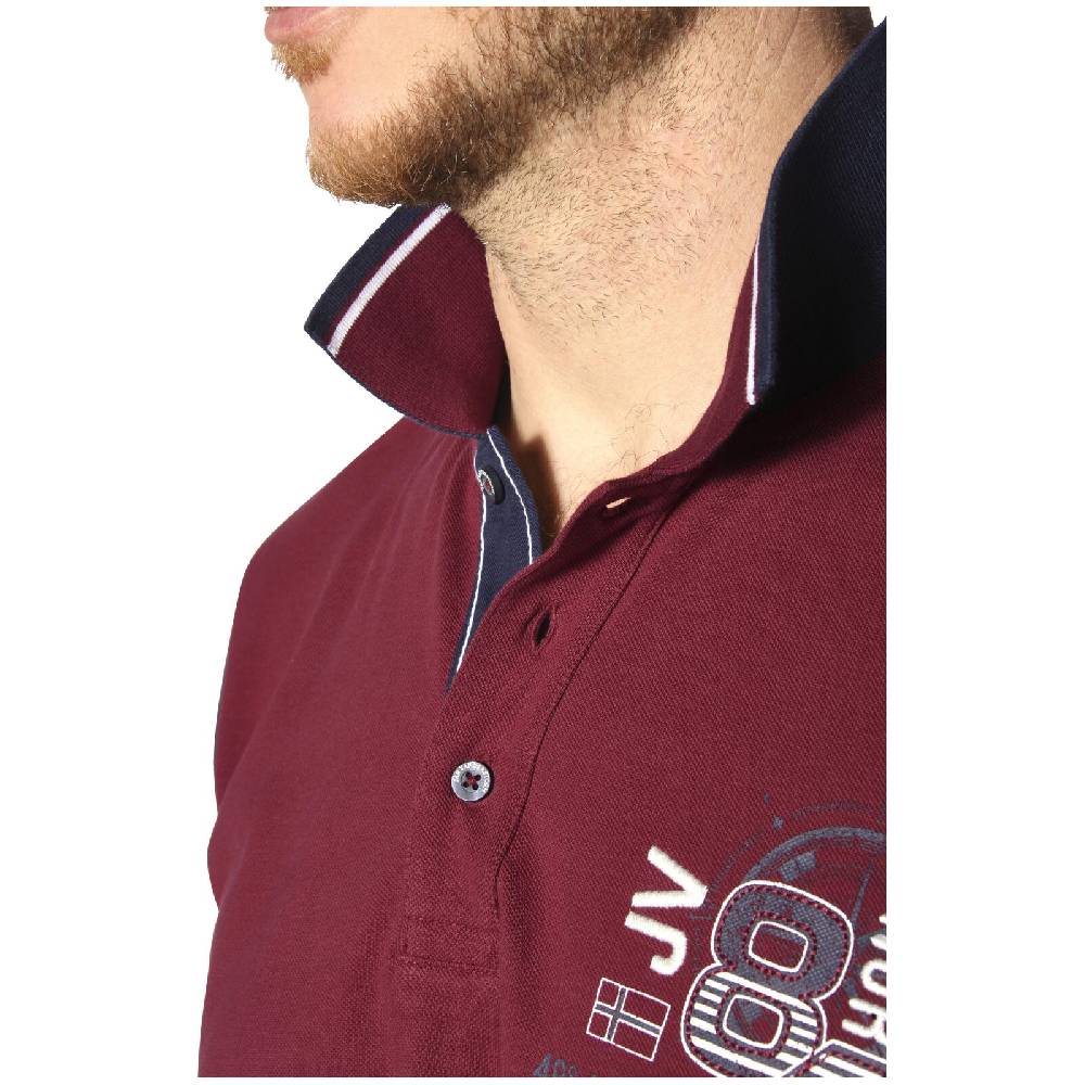 Jan Vanderstorm Poloshirt OLEJORN dunkelrot Tiefpreis