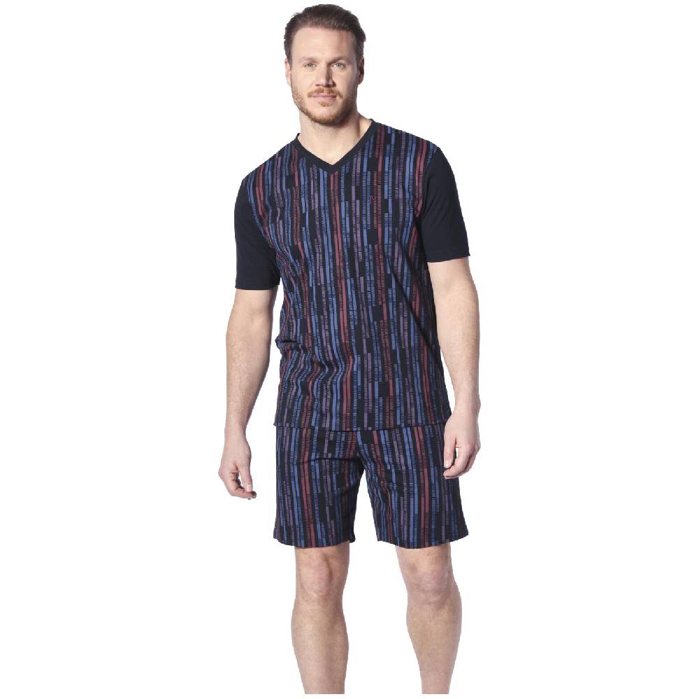 Jan Vanderstorm Kurzer Schlafanzug LENJO dunkelblau Flash Sale
