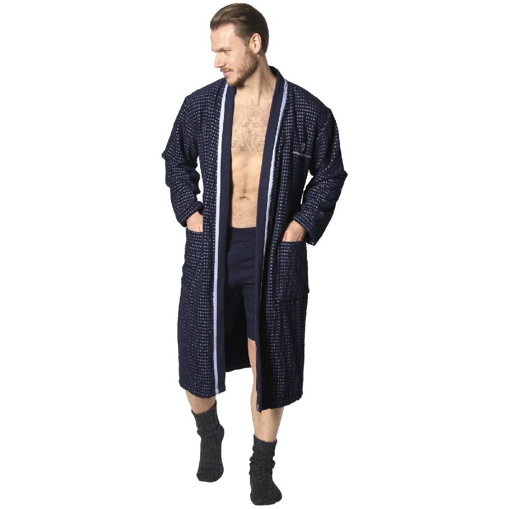 Jan Vanderstorm Bademantel TRIFRED dunkelblau Online Shopping
