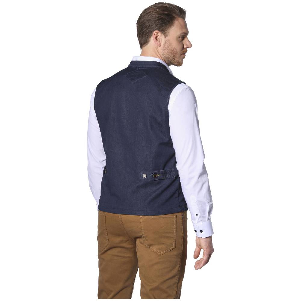 Jan Vanderstorm Jeansweste HILDEVIN dunkelblau Top Angebot