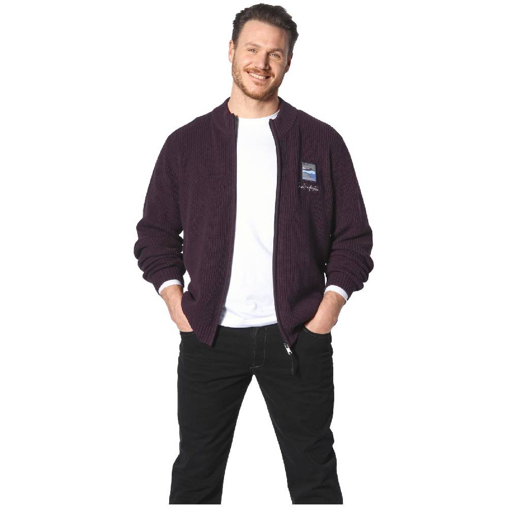 Jan Vanderstorm Strickjacke OLETARVIN dunkelrot Bestseller