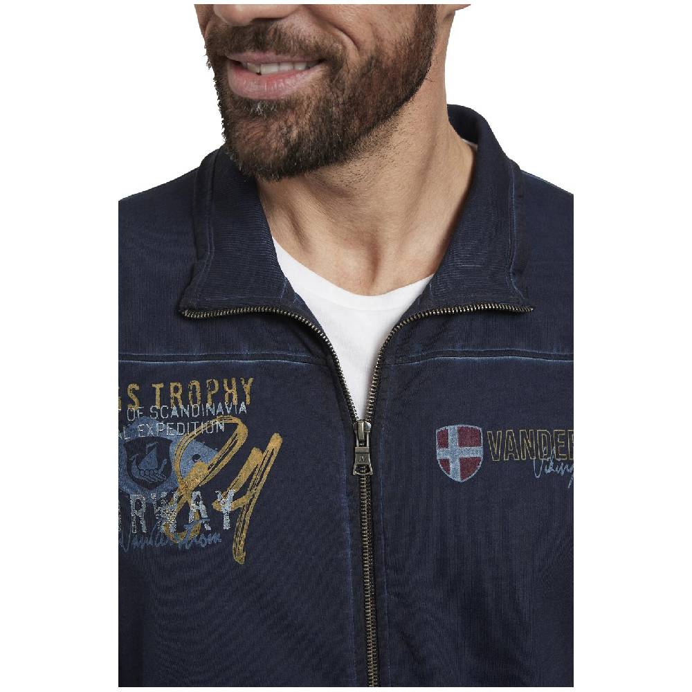 Jan Vanderstorm Sweatjacke SIVID dunkelblau Bis zu 50% Rabatt