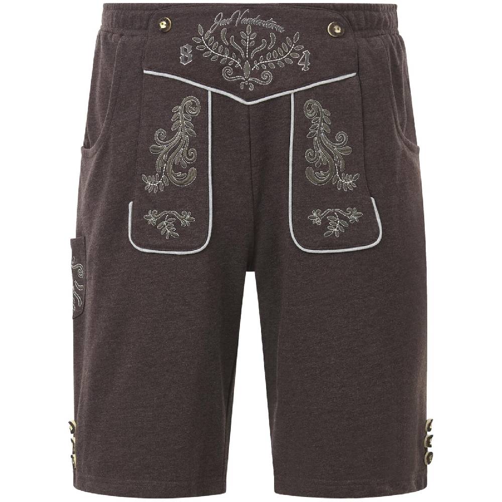 Jan Vanderstorm Sweatbermuda DENNIK dunkelbraun 50% Rabatt mit kostenlosem Versand