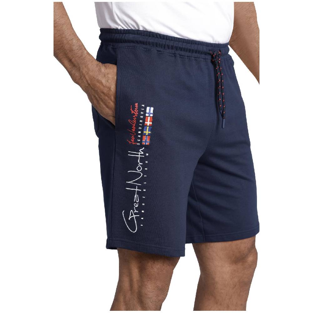 Jan Vanderstorm Sweatbermuda HARTHAKNUT dunkelblau Fabrik Onlineshop