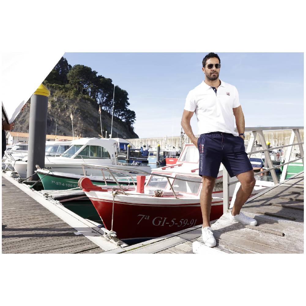 Jan Vanderstorm Sweatbermuda HARTHAKNUT dunkelblau Fabrik Onlineshop