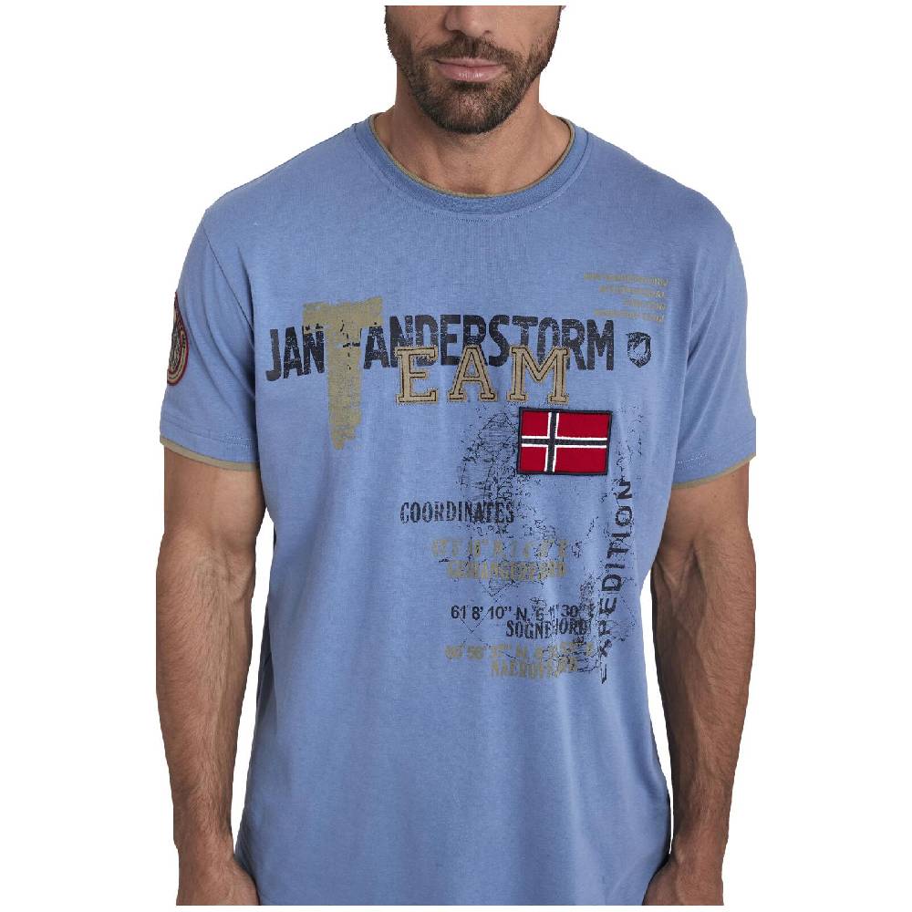 Jan Vanderstorm T-Shirt SÖLVE blau Osterangebot