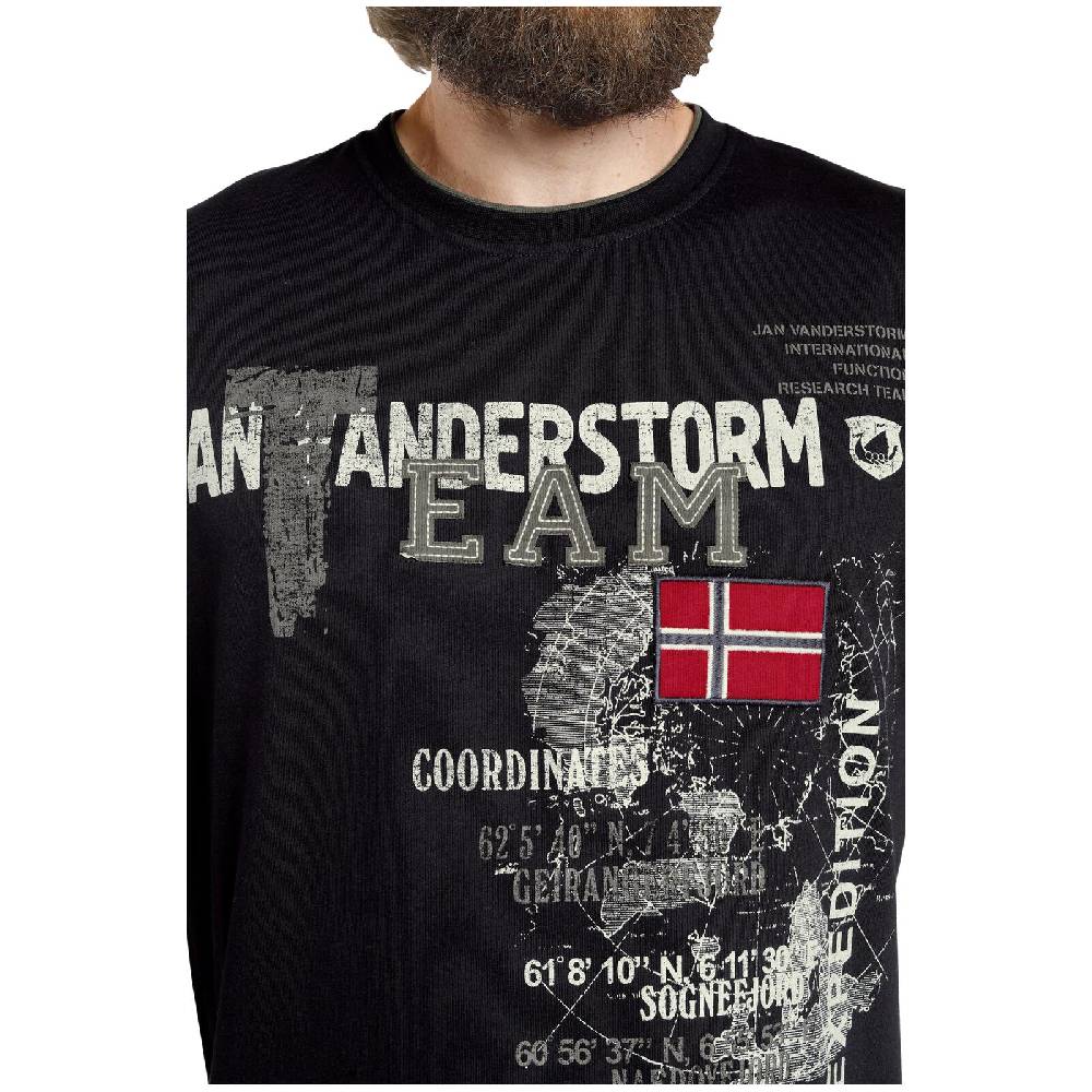 Jan Vanderstorm T-Shirt SÖLVE schwarz Valentinstagsangebot