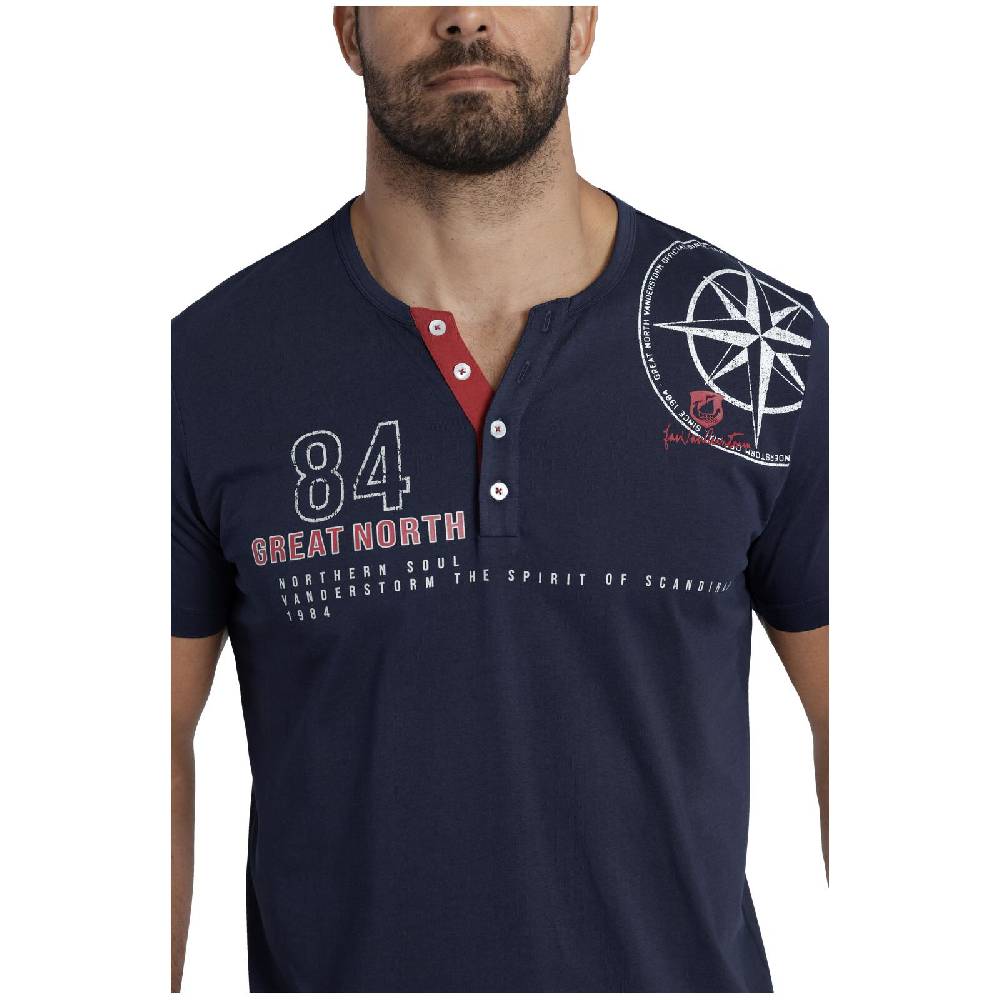 Jan Vanderstorm T-Shirt LINDRAD dunkelblau Exklusive Angebote