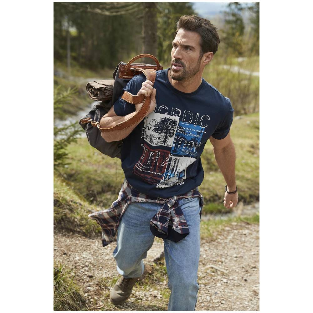 Jan Vanderstorm T-Shirt TANDRUP dunkelblau Riesige Ersparnisse