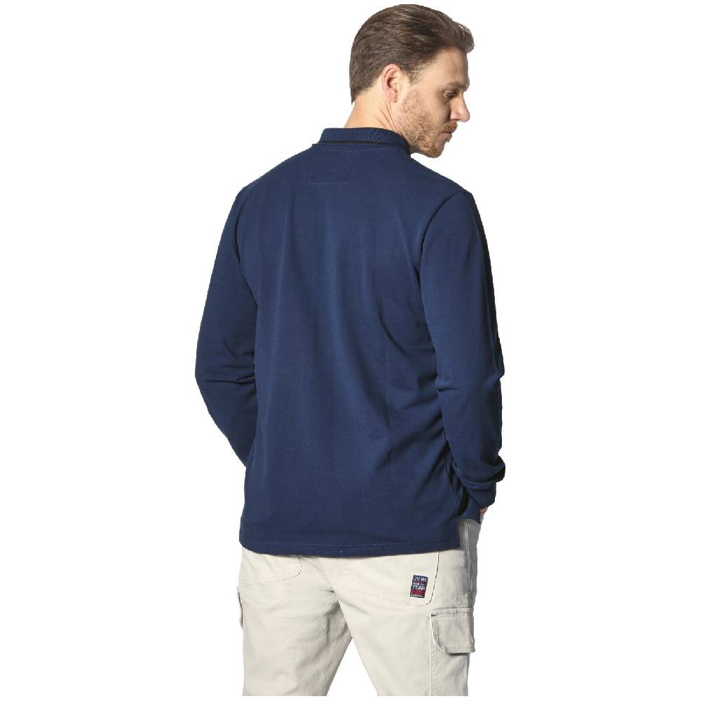 Jan Vanderstorm Langarm-Poloshirt ELLIS royal blau JETZT KAUFEN