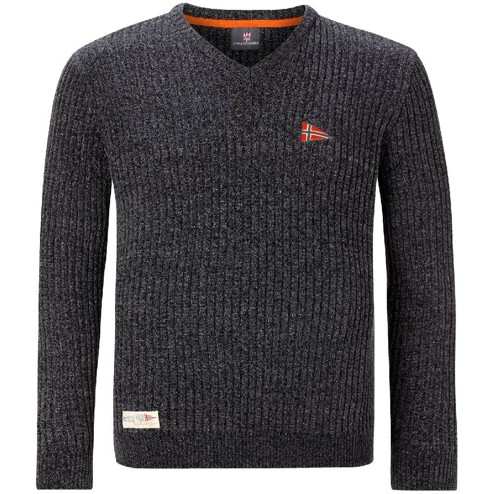 Jan Vanderstorm Pullover mit Mütze RONAI dunkelgrau melange Zeitbegrenzte Promotion