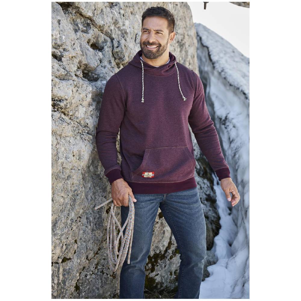 Jan Vanderstorm Sweatshirt BLANKARD dunkelrot melange Nur noch ein Tag übrig