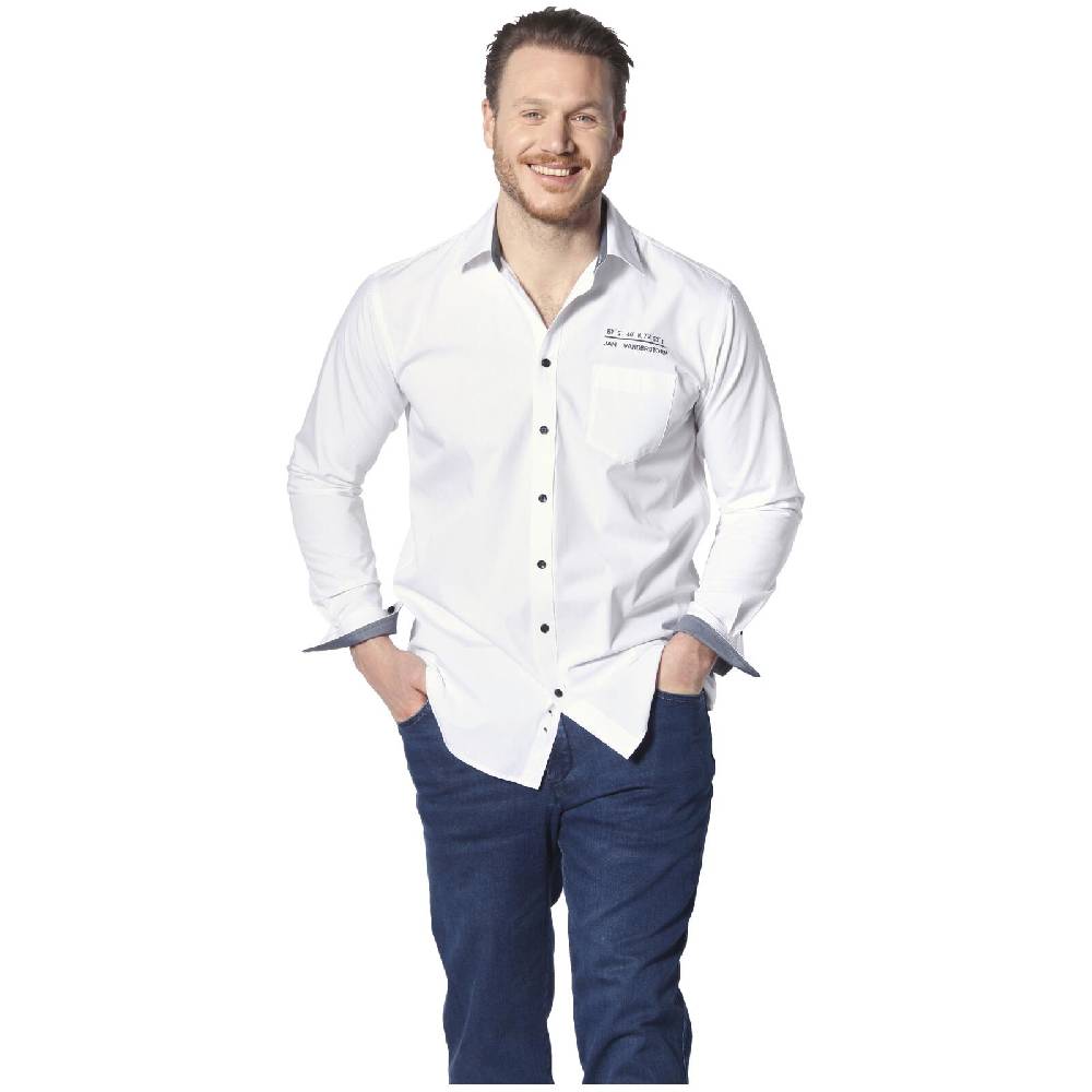 Jan Vanderstorm Doppelpack Hemd ULFE dunkelblau weiß Riesige Rabatte
