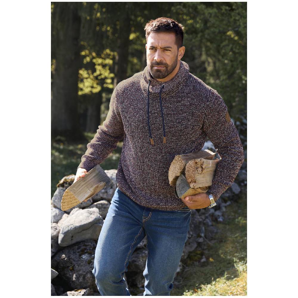 Jan Vanderstorm Pullover LARNO dunkelrot melange 50% Rabatt mit kostenlosem Versand