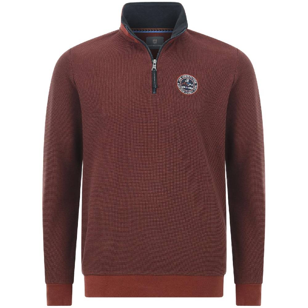 Jan Vanderstorm Sweatshirt MARKWARD dunkelrot Clearance-Verkauf