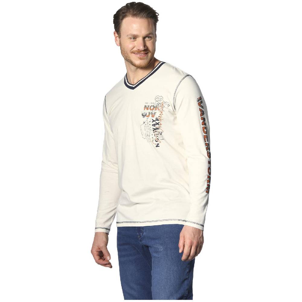 Jan Vanderstorm Langarmshirt RAGNHILD wollweiß Online