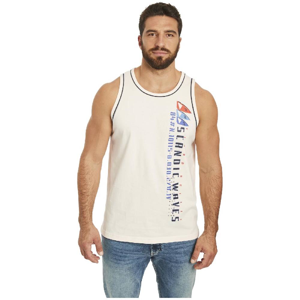 Jan Vanderstorm Doppelpack Tanktop TIDEMAN wollweiß blau im Angebot