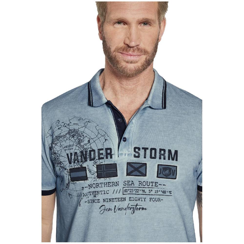 Jan Vanderstorm Poloshirt ANTHONIS hellblau Günstiger Verkauf