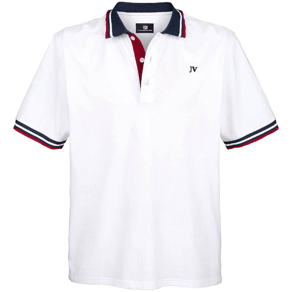 Jan Vanderstorm Doppelpack Poloshirt JOHAN weiß dunkelblau Kostenloser Versand
