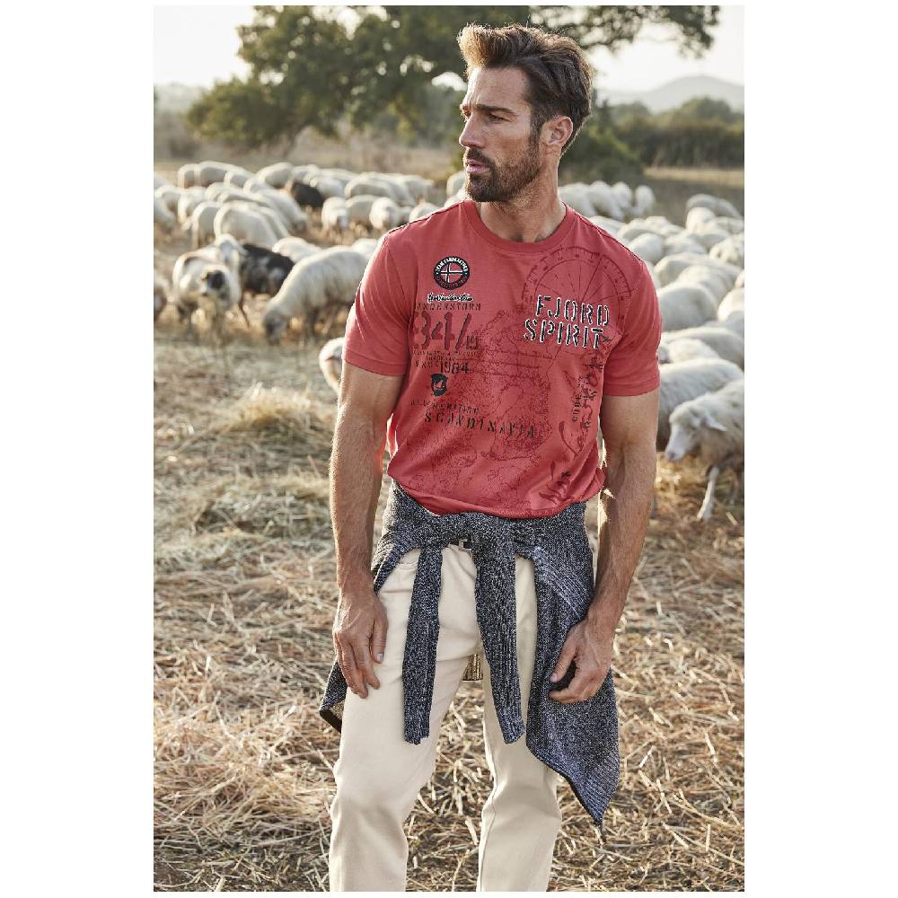 Jan Vanderstorm T-Shirt DOMINIK rot Fabrik Onlineshop