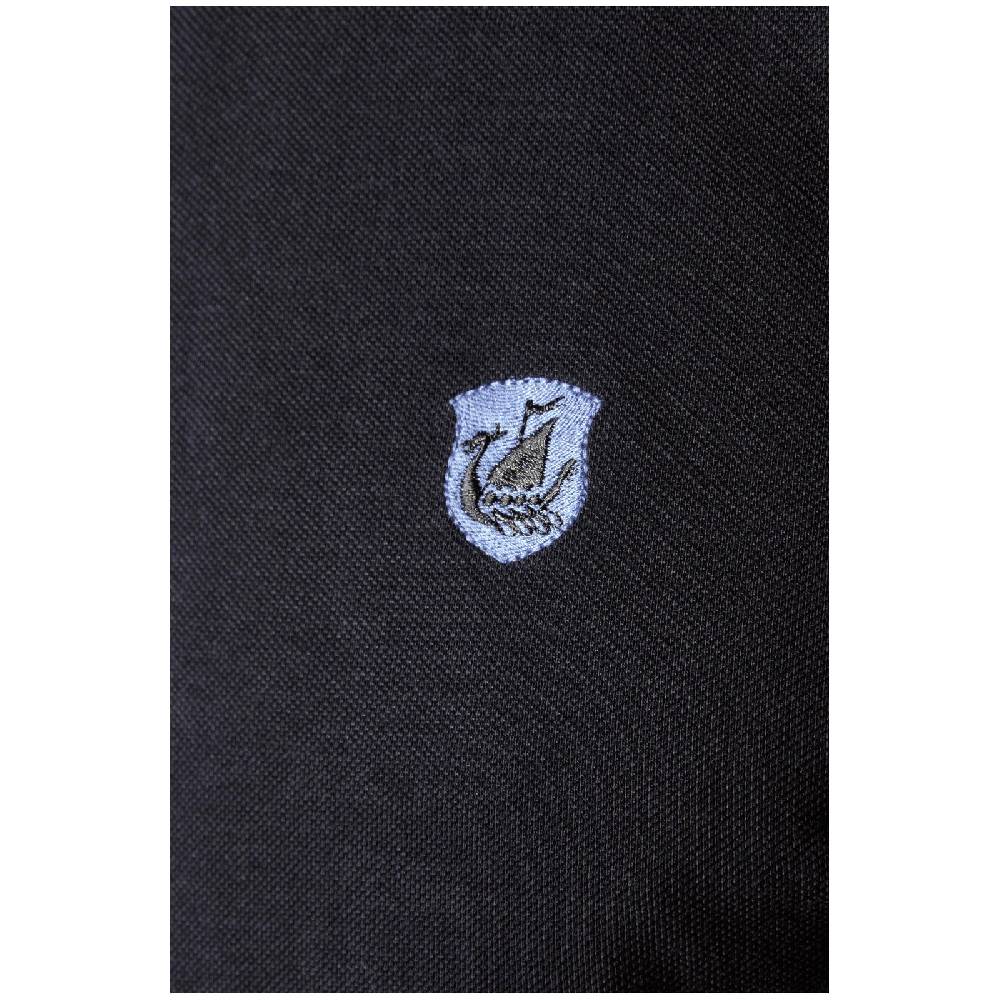 Jan Vanderstorm Poloshirt LAVRANS schwarz hellblau Fabrikpreis