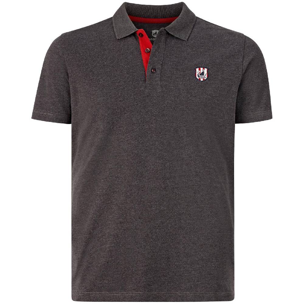 Jan Vanderstorm Poloshirt NISSE dunkelgrau melange Großer Ausverkauf