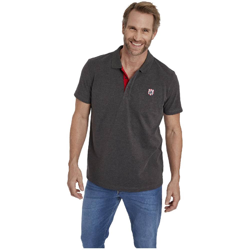 Jan Vanderstorm Poloshirt NISSE dunkelgrau melange Großer Ausverkauf