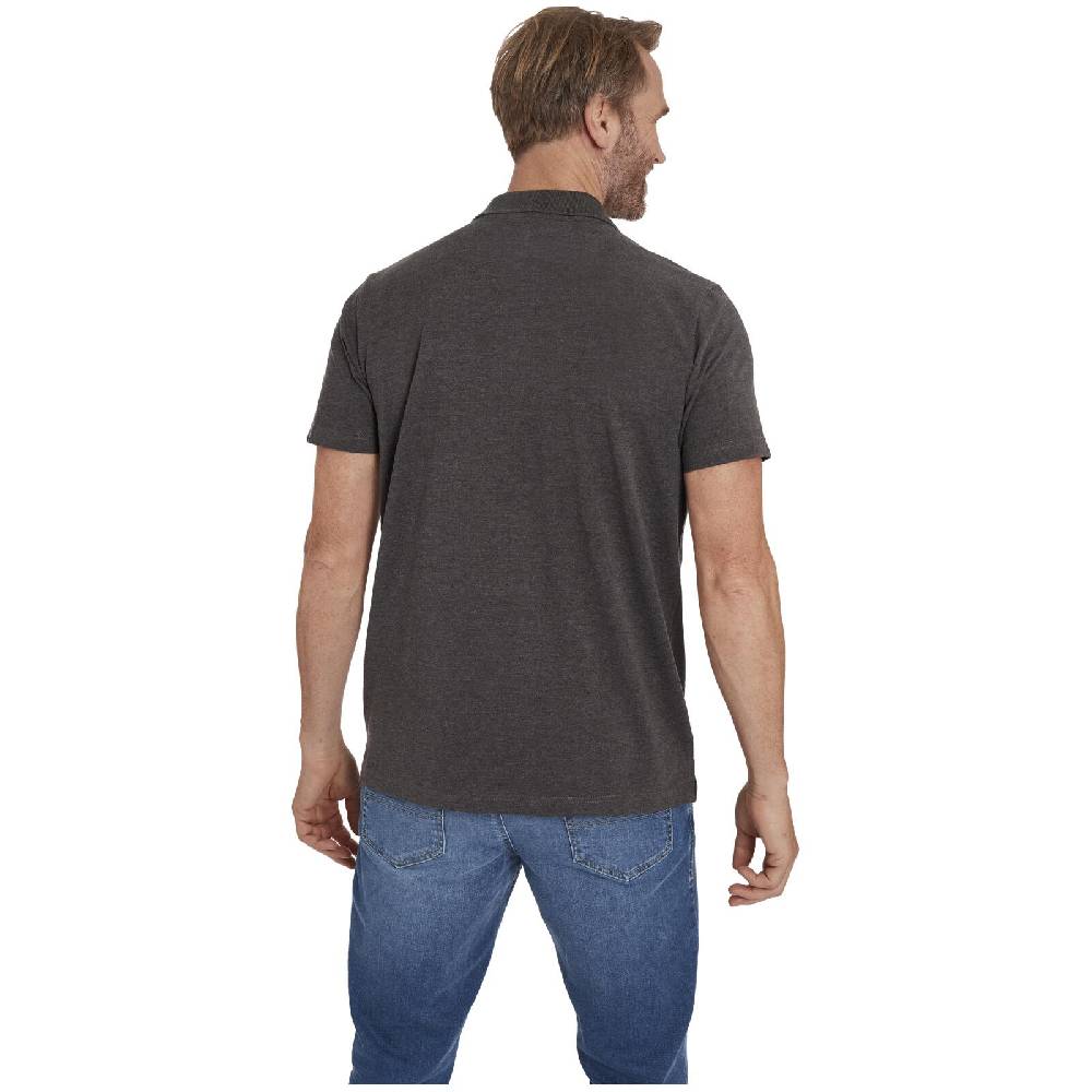 Jan Vanderstorm Poloshirt NISSE dunkelgrau melange Großer Ausverkauf