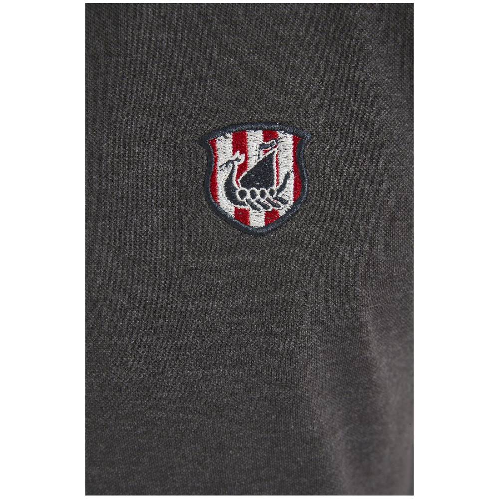Jan Vanderstorm Poloshirt NISSE dunkelgrau melange Großer Ausverkauf