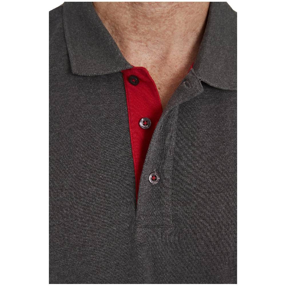 Jan Vanderstorm Poloshirt NISSE dunkelgrau melange Großer Ausverkauf