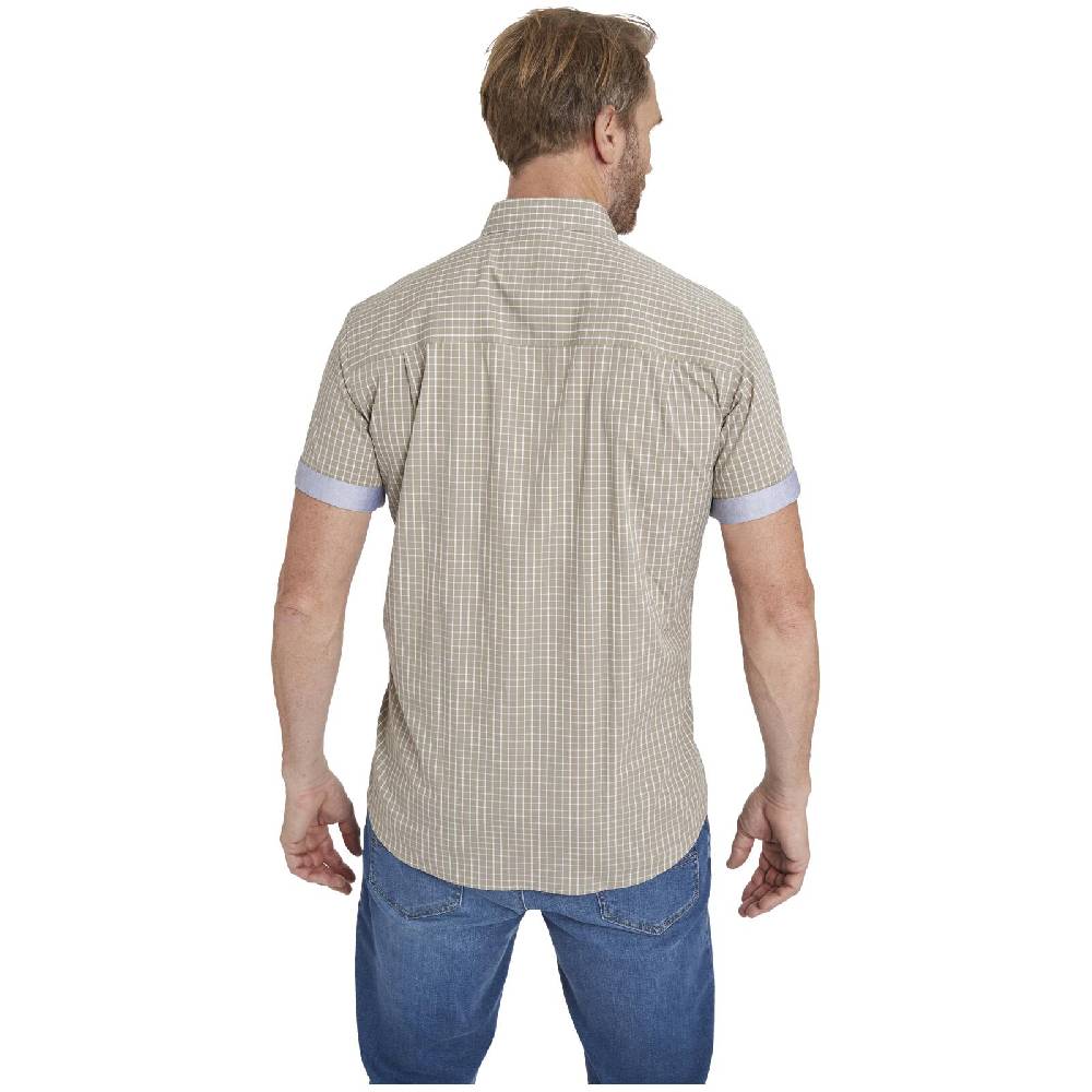 Jan Vanderstorm Kurzarmhemd AJULE beige kariert Flash Sale
