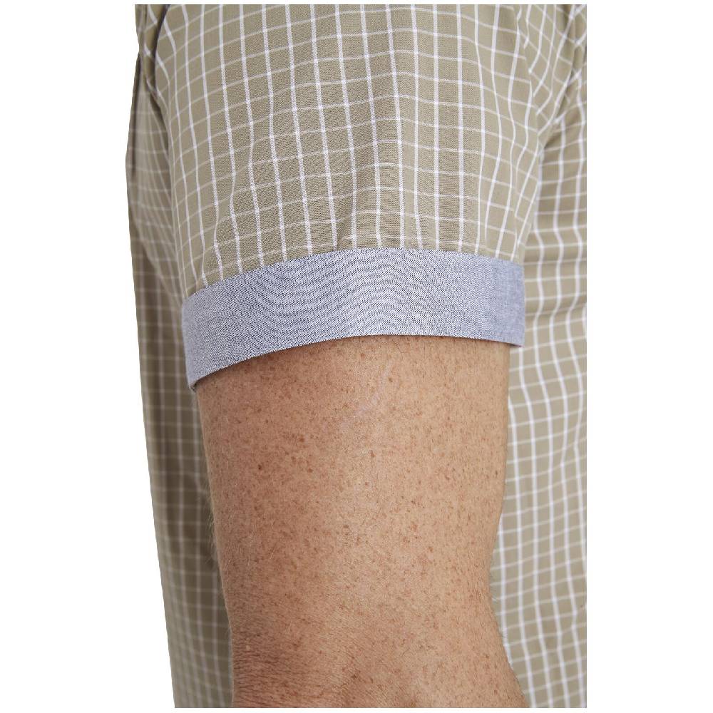 Jan Vanderstorm Kurzarmhemd AJULE beige kariert Flash Sale