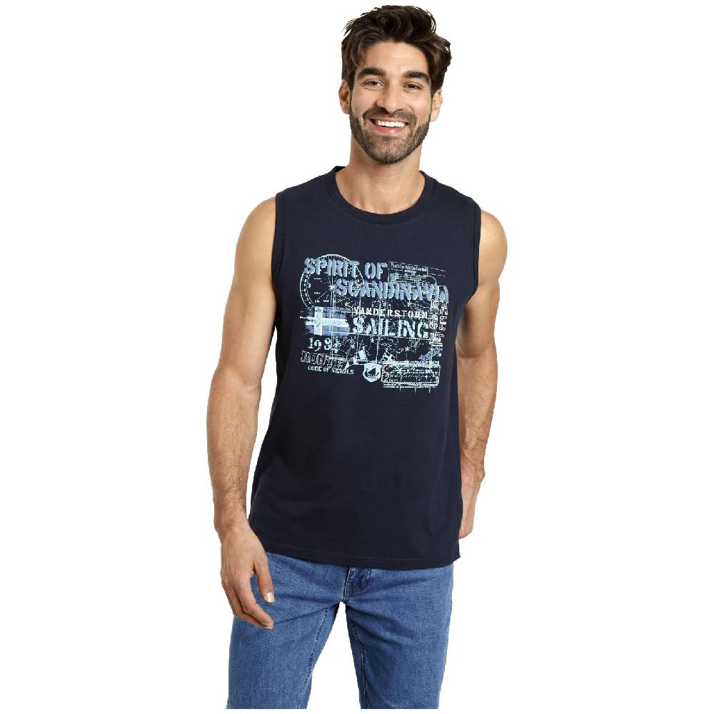 Jan Vanderstorm Doppelpack Tanktop LENNY blau Saisonschlussverkauf