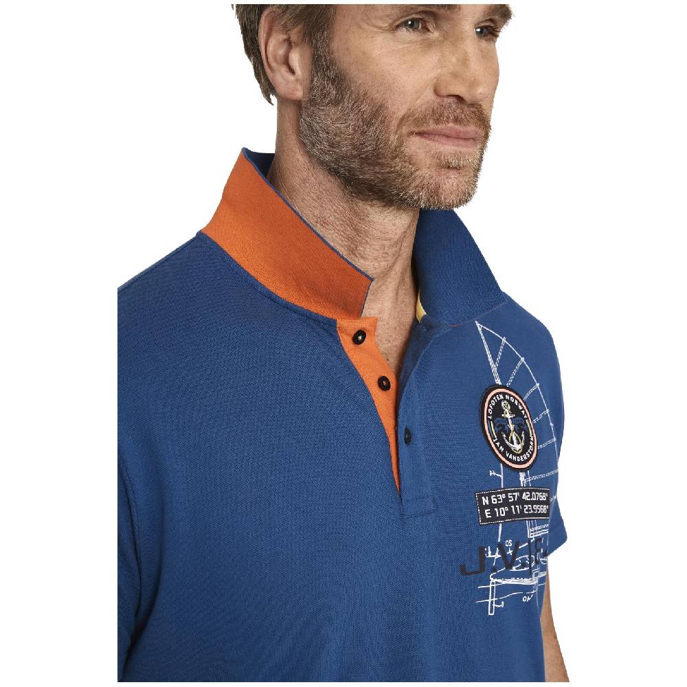 Jan Vanderstorm Poloshirt NICCO royal blau Neuheiten