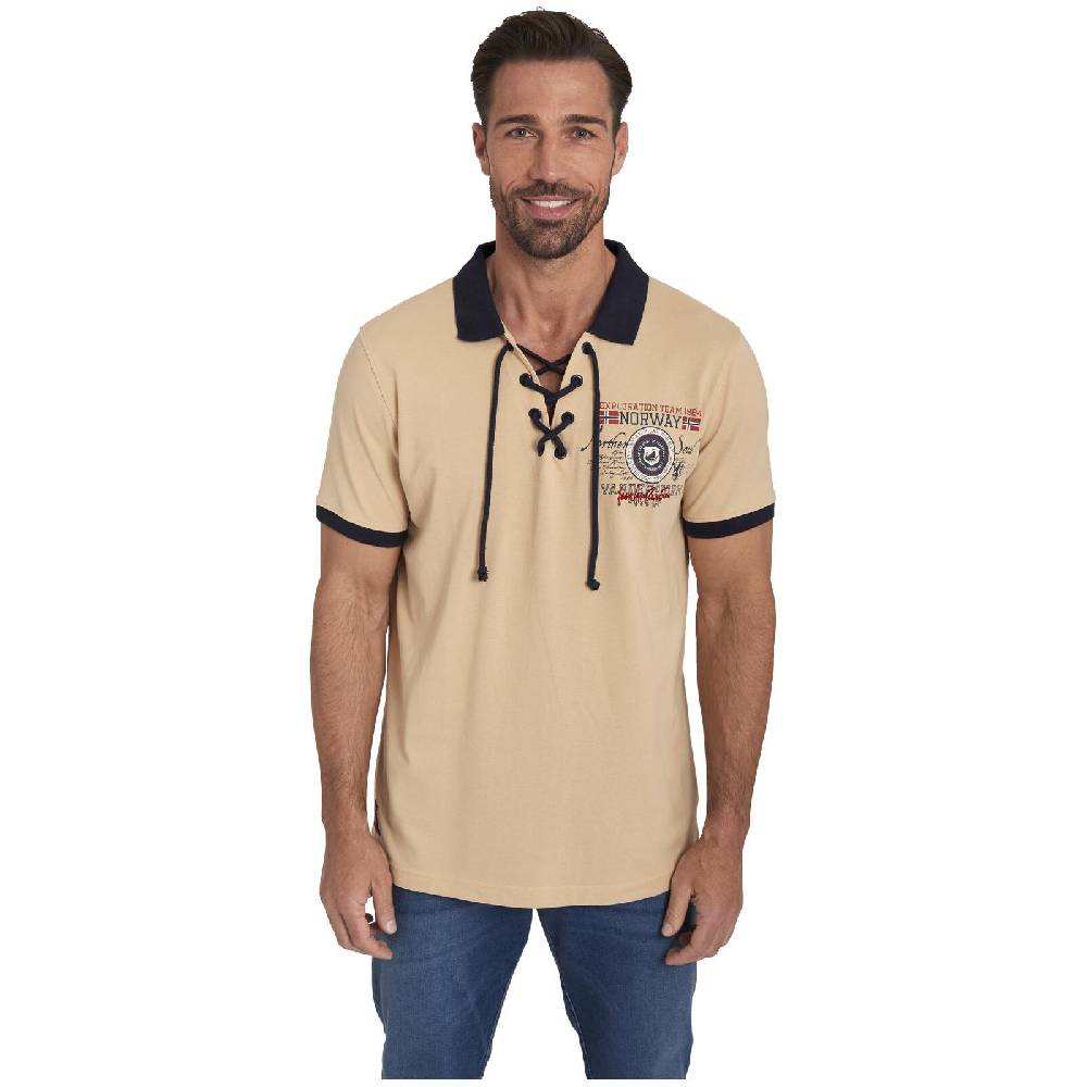 Jan Vanderstorm Doppelpack Poloshirt ELJAR beige hellrot Sonderangebote