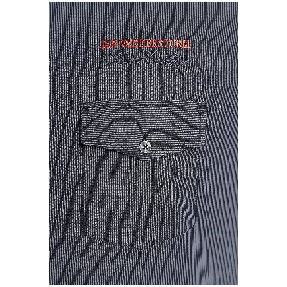 Jan Vanderstorm Hemd AABEL schwarz gestreift Wochenangebot