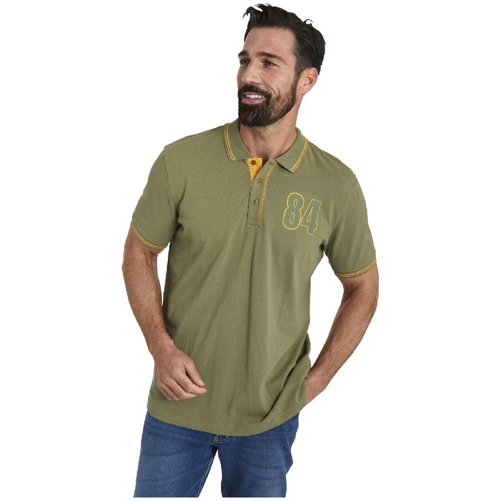 Jan Vanderstorm Doppelpack Poloshirt BERAU wollweiß khaki Sonderangebot der Fabrik