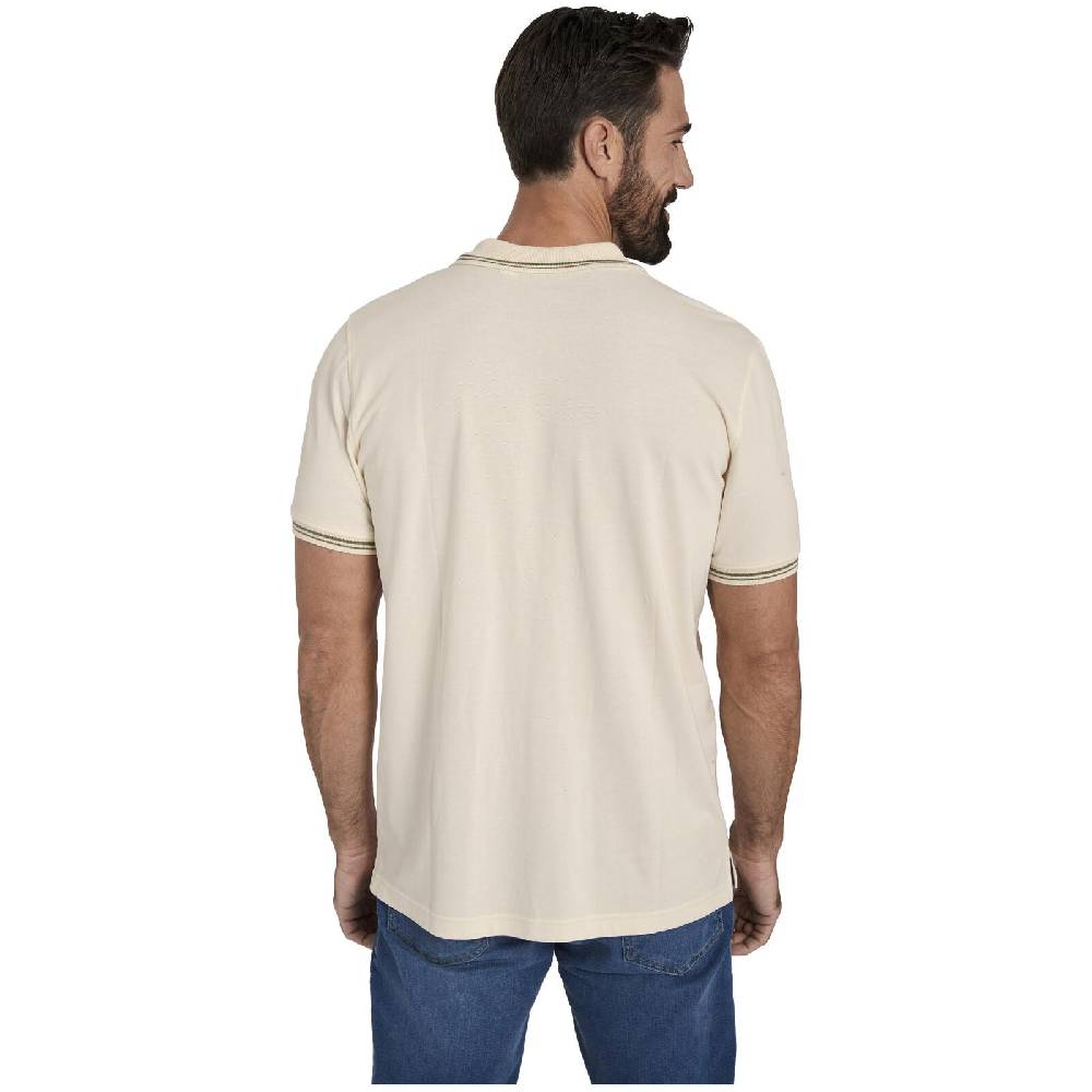 Jan Vanderstorm Doppelpack Poloshirt BERAU wollweiß khaki Sonderangebot der Fabrik