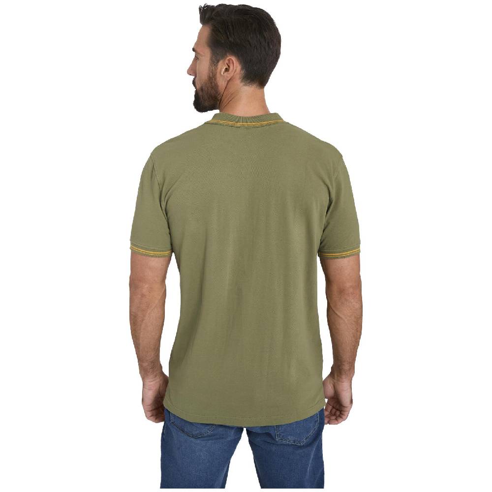 Jan Vanderstorm Doppelpack Poloshirt BERAU wollweiß khaki Sonderangebot der Fabrik