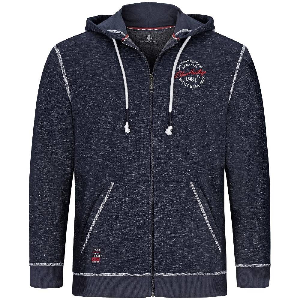 Jan Vanderstorm Sweatjacke JOKORA dunkelblau melange Super Rabatt