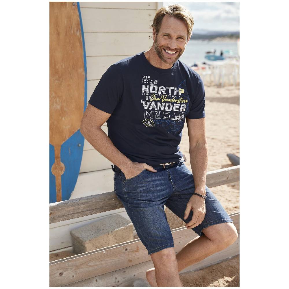 Jan Vanderstorm T-Shirt FRIMANN dunkelblau Outlet