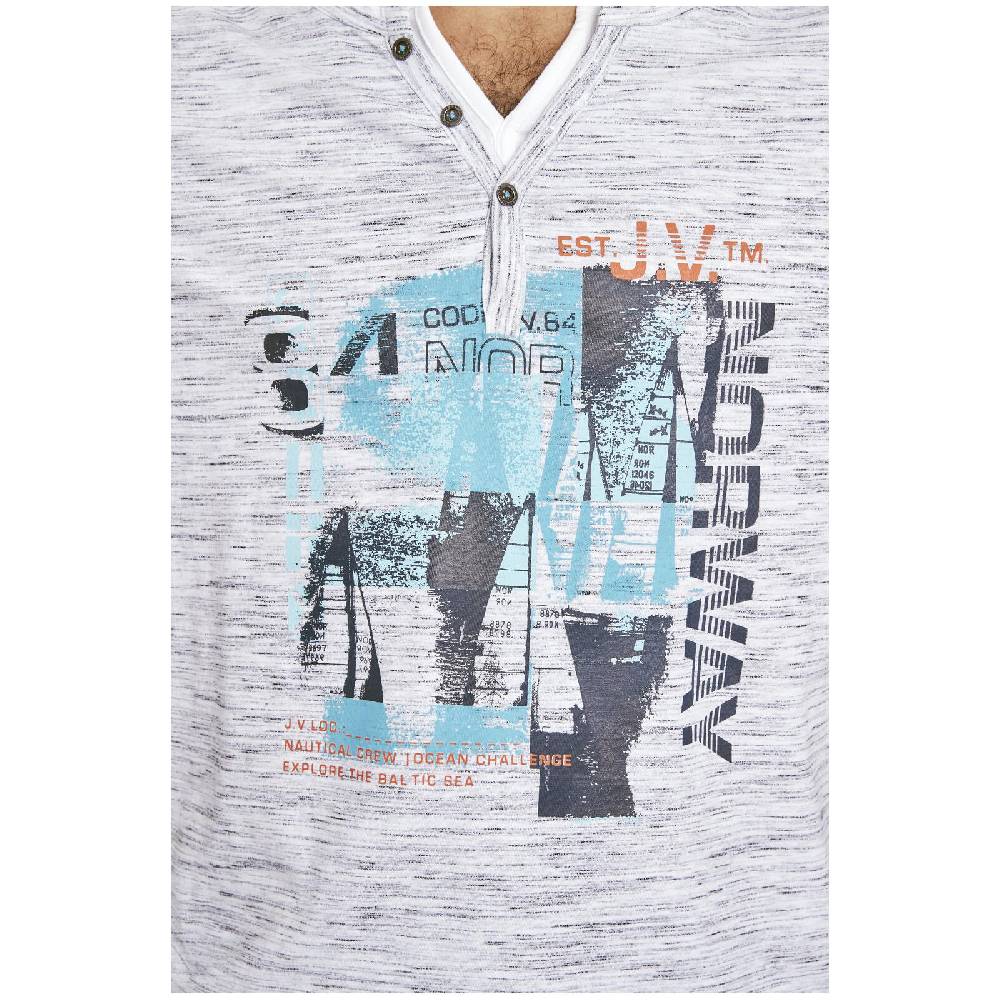 Jan Vanderstorm T-Shirt BALTFRIED hellgrau melange Angebote