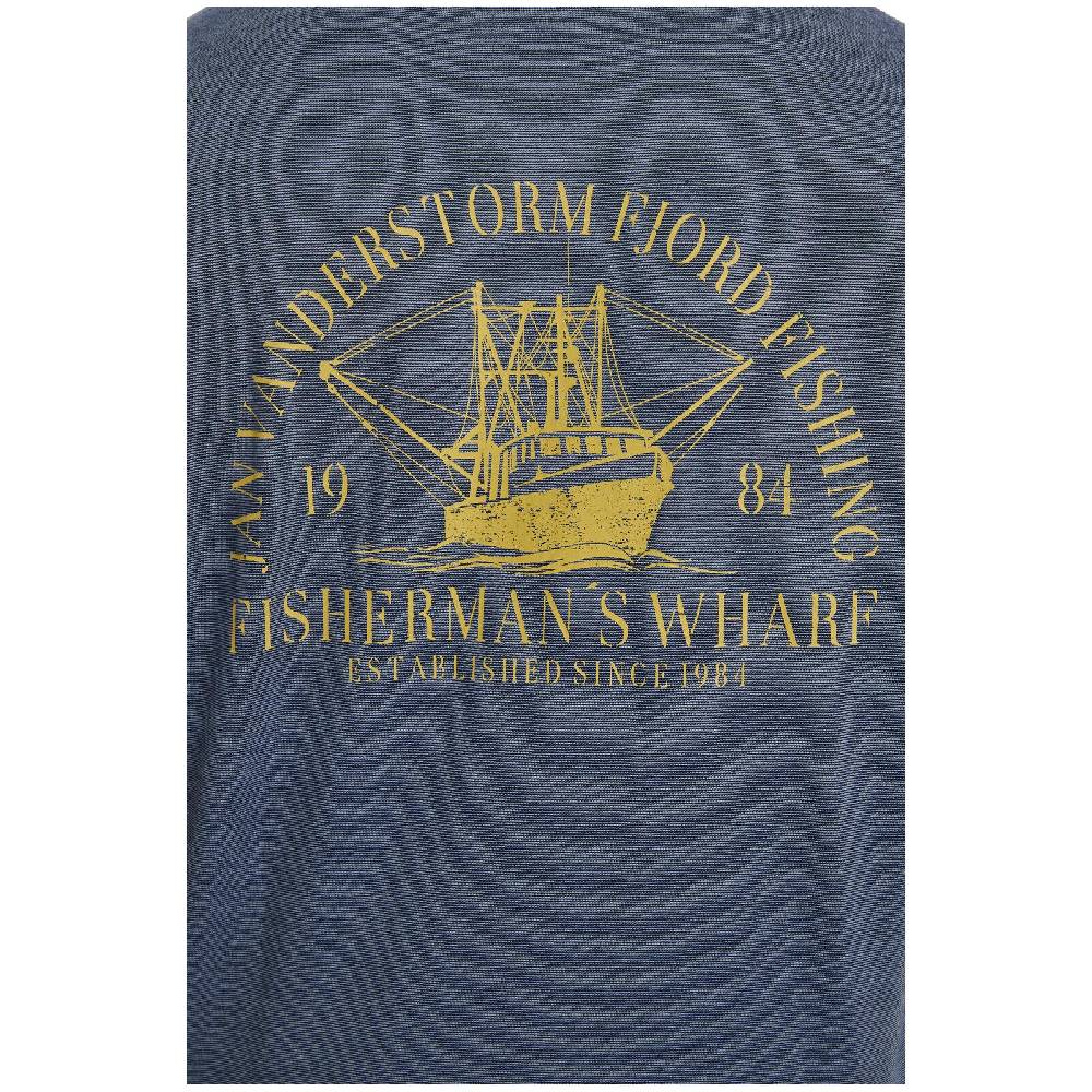 Jan Vanderstorm T-Shirt BERNULF blau melange im Angebot